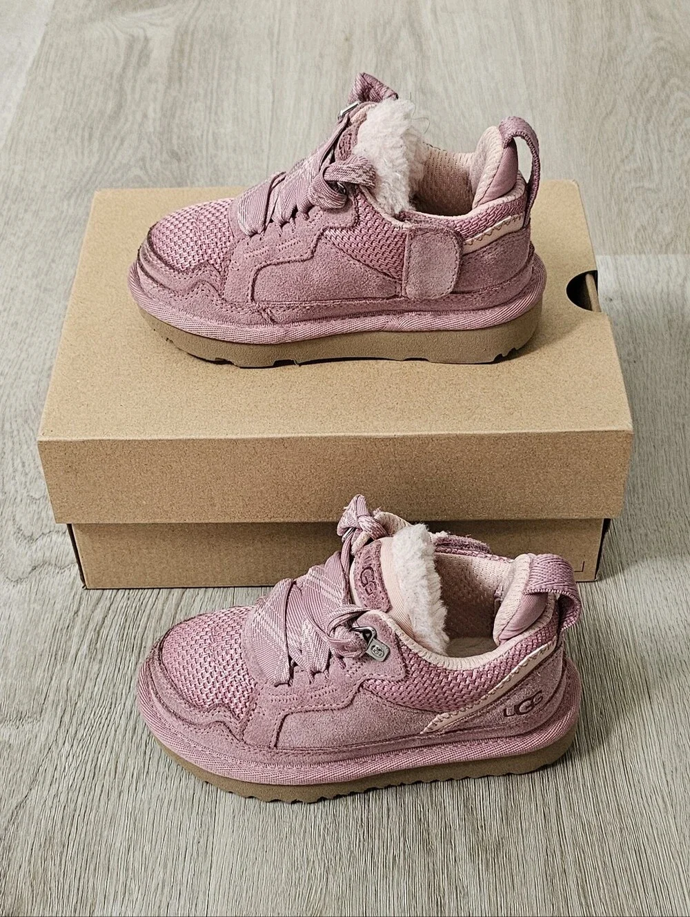 UGG T Lowmel Pink Dawn Toddler Girls Sneakers Size 8 US 7 UK 25 EU With Box